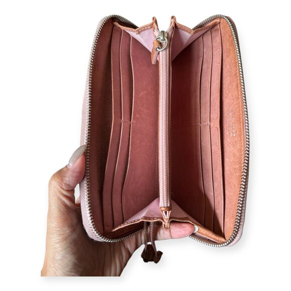 Jimmy Choo Star Stud Brown Leather Zip Wallet | Box & Dustbag - Picture 6 of 7